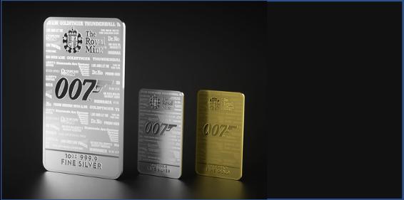 1 oz British James Bond No Time to Die Silver Bar l JM Bullion™