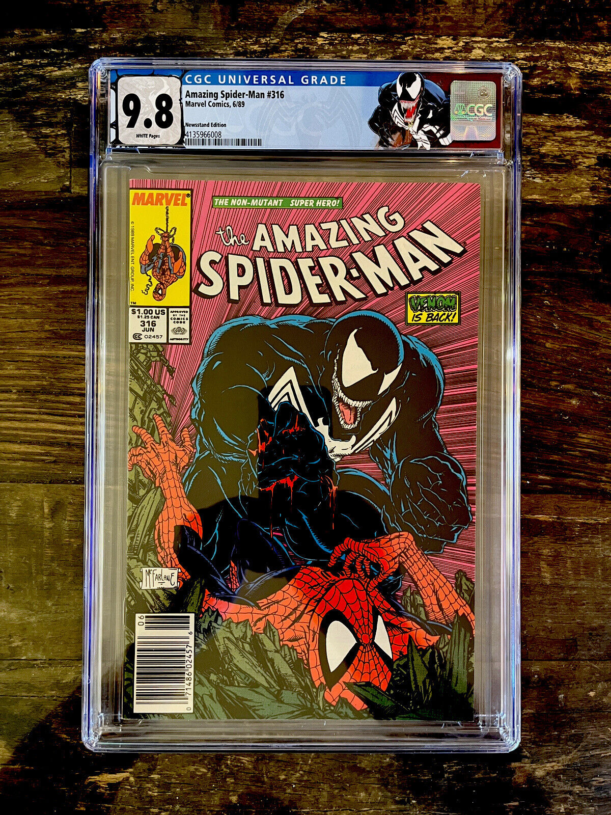 White Pages Newsstand! Amazing Spider-Man #316 CGC 9.8 1st Venom Cover