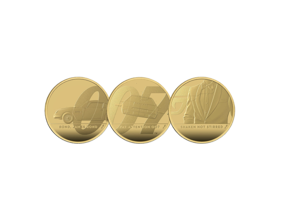 James Bond 2020 UK 1 Oz Gold Proof - 3 Coin Series