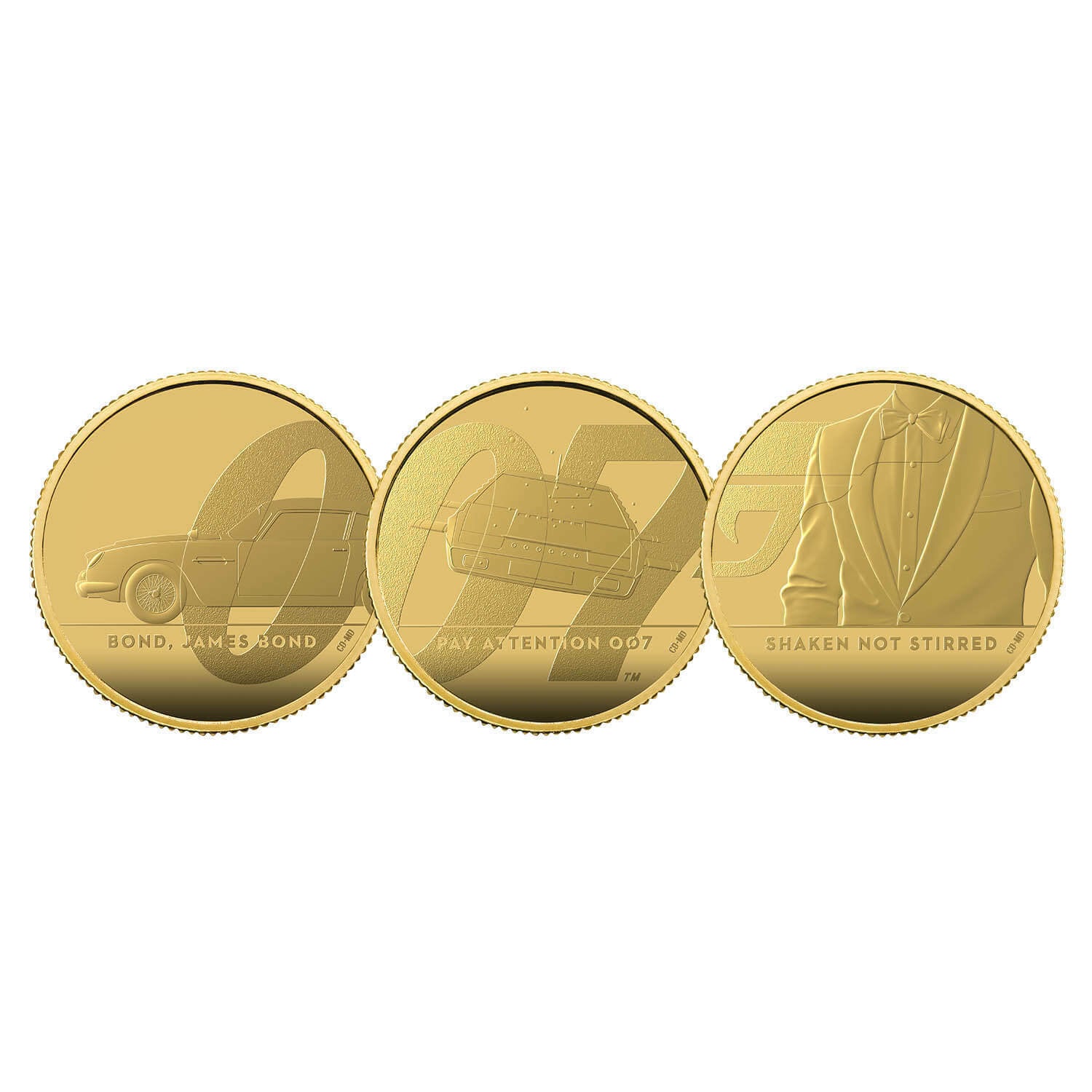 James Bond 2020 UK Quarter-Ounce Gold Proof – 3 Coin Series