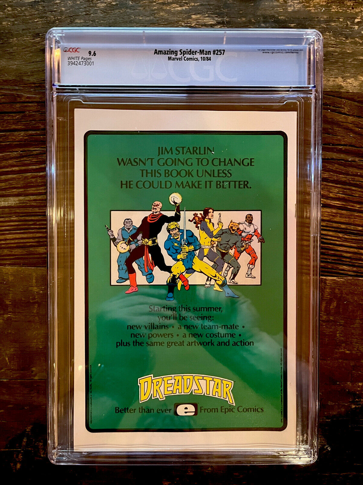 White Pages! Amazing Spider-Man #257 CGC 9.6 - 2nd Appearance Puma