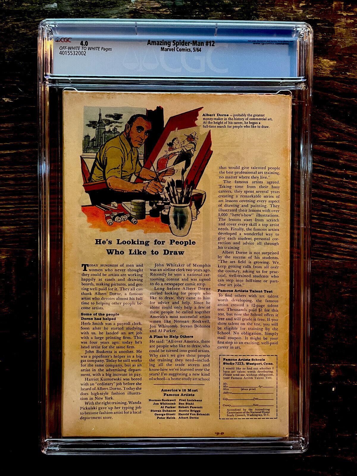 Amazing Spider-Man #12 CGC 4.0 - 3rd Appearance Doctor Octopus!