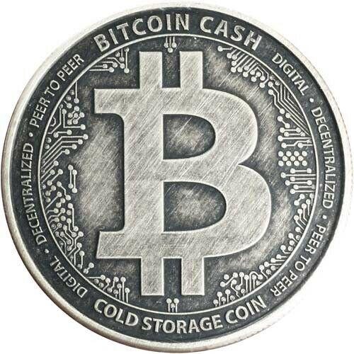 VERY RARE! 1 oz Antique Crypto Commemorative Bitcoin Cash Silver Round (w/ COA)