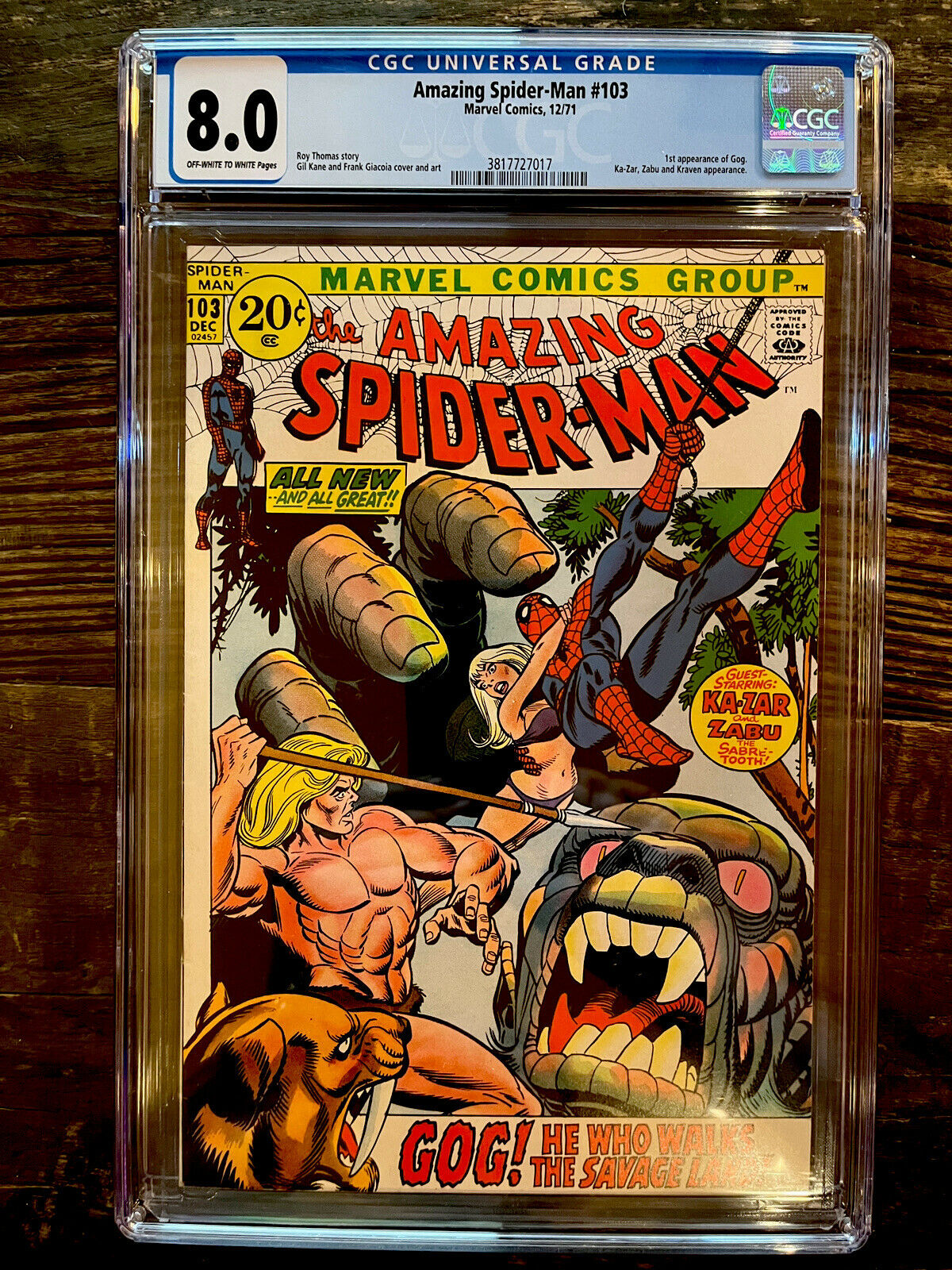 Amazing Spider-Man #103 CGC 8.0 - 1st Appearance Gog