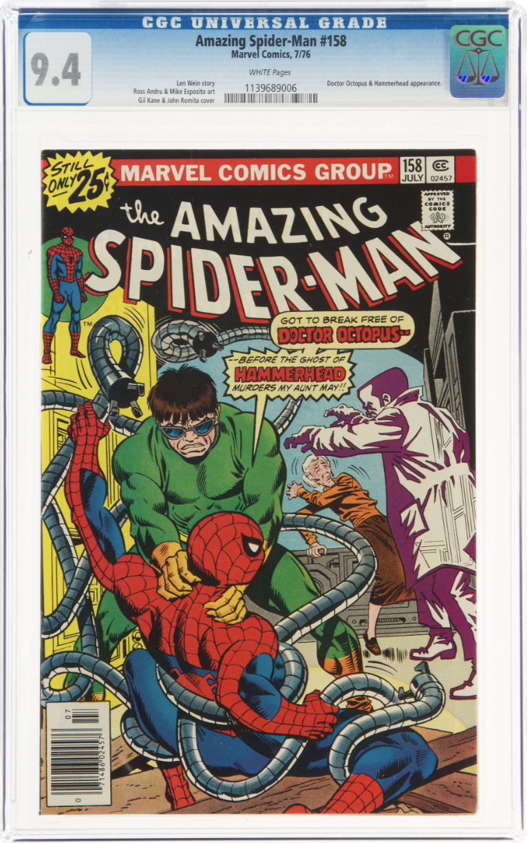 White Pages! Amazing Spider-Man #158 CGC 9.4 - Hammerhead & Doctor Octopus