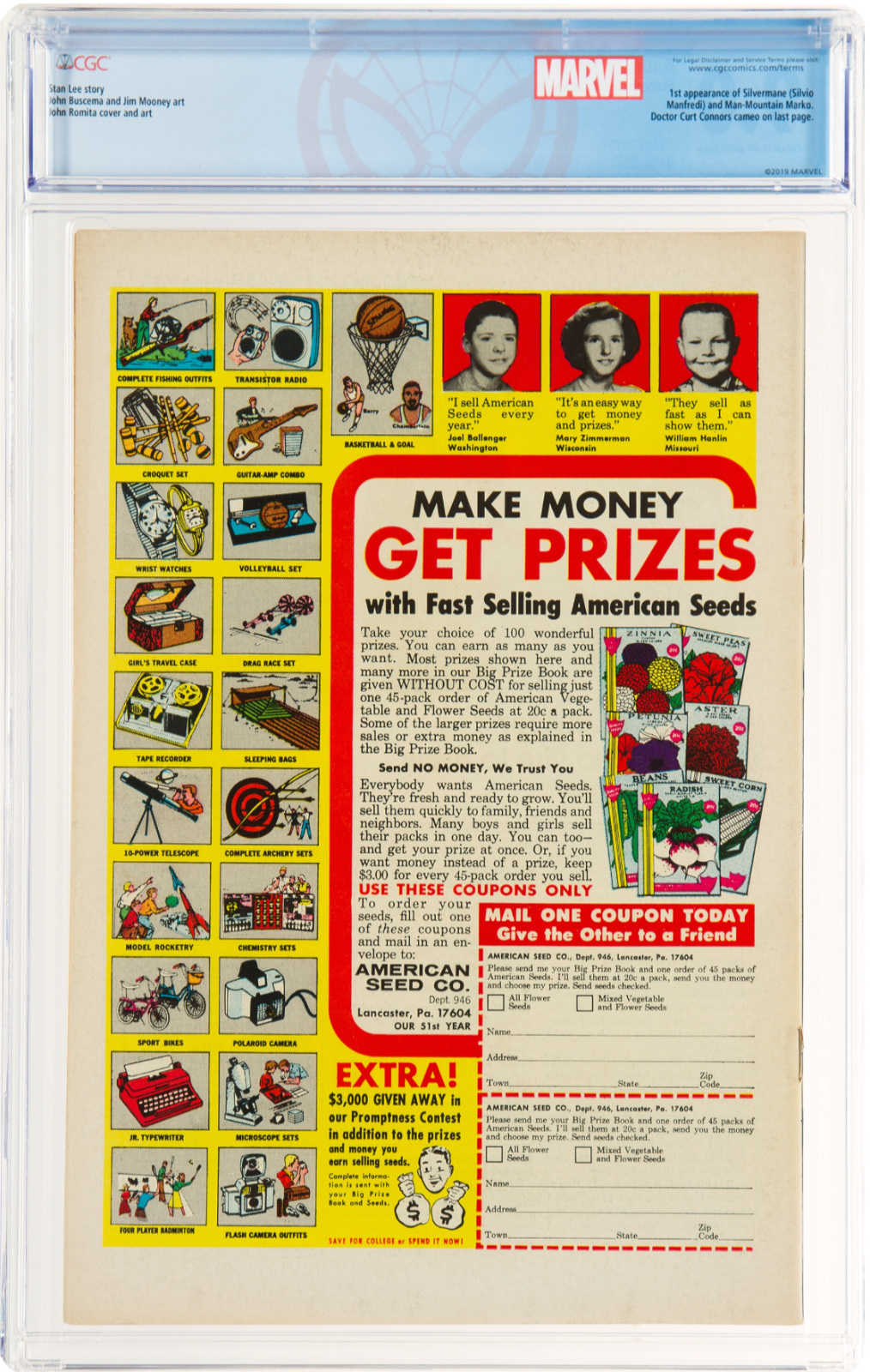 Amazing Spider-Man #73 CGC 9.0 - 1st Appearance Man-Mountain Marko