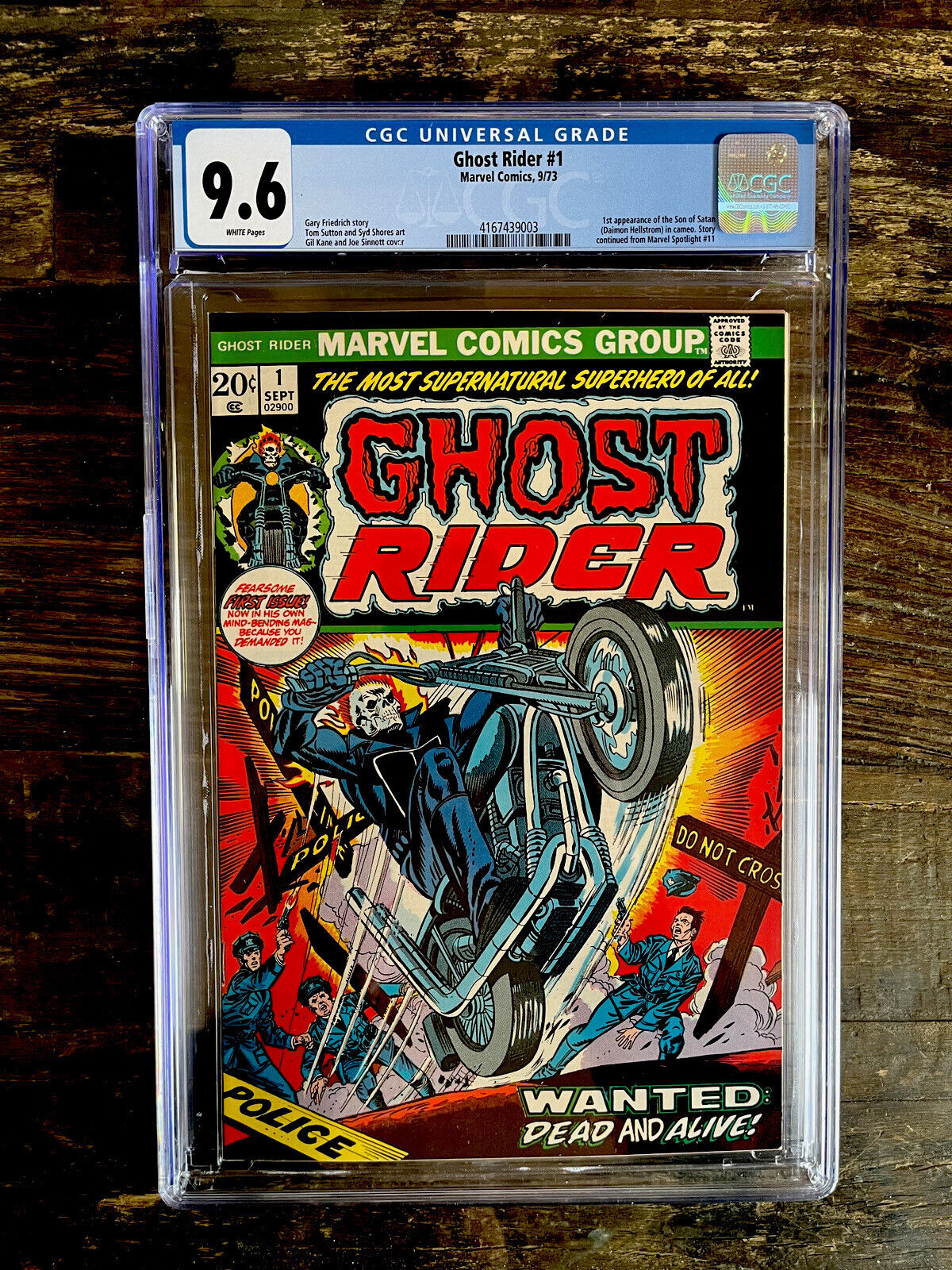 Rare White Pages ! Ghost Rider #1 CGC 9.6