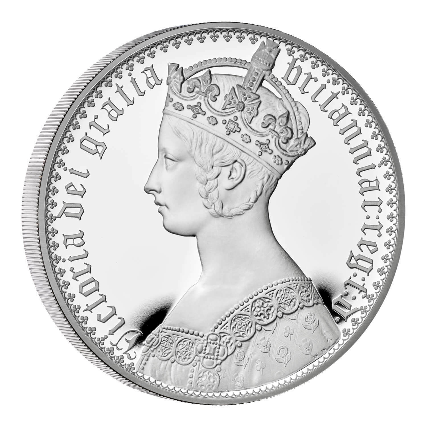 Gothic Crown Portrait 2021 UK 5oz Silver Proof Coin - Great Engravers COA#61