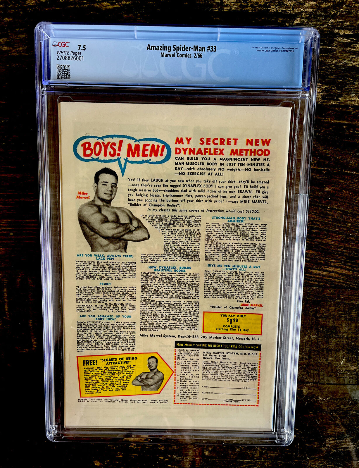 Rare White Pages! Amazing Spider-Man #33 CGC 7.5 - Dr. Curt Connors Appearance