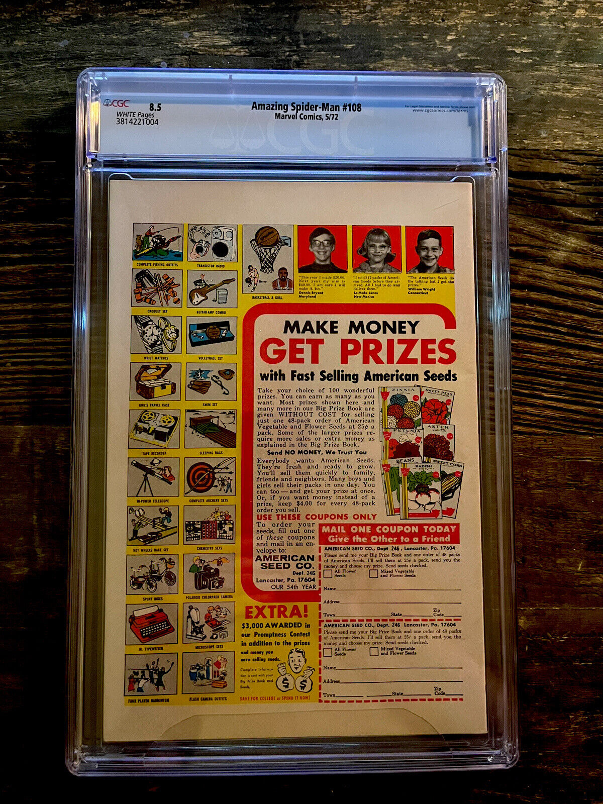 Amazing Spider-Man #108 CGC 8.5 White Pages - 1st Appearance Sha Shan