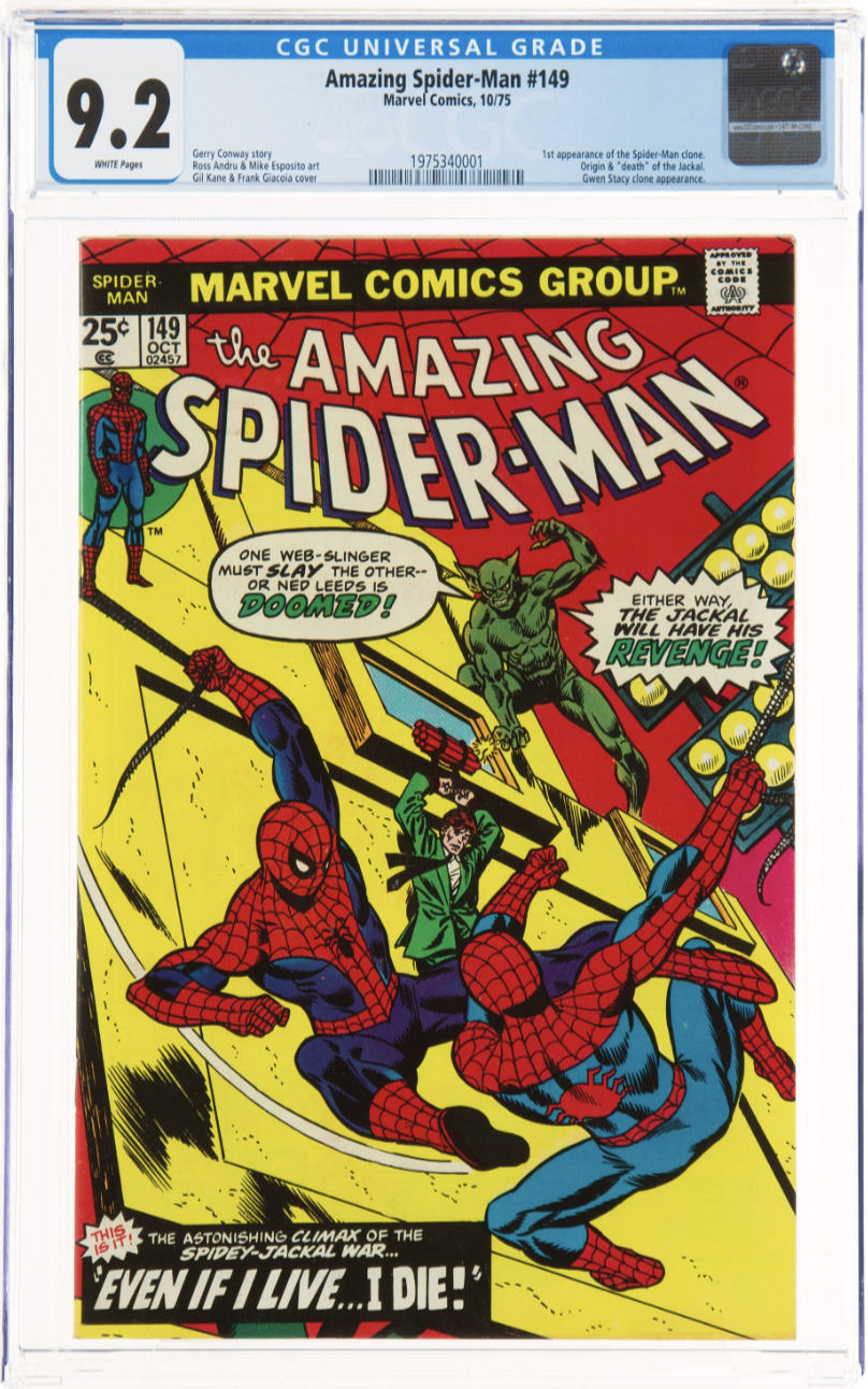Rare White Pages! Amazing Spider-Man #149 CGC 9.2 - Death of Jackal