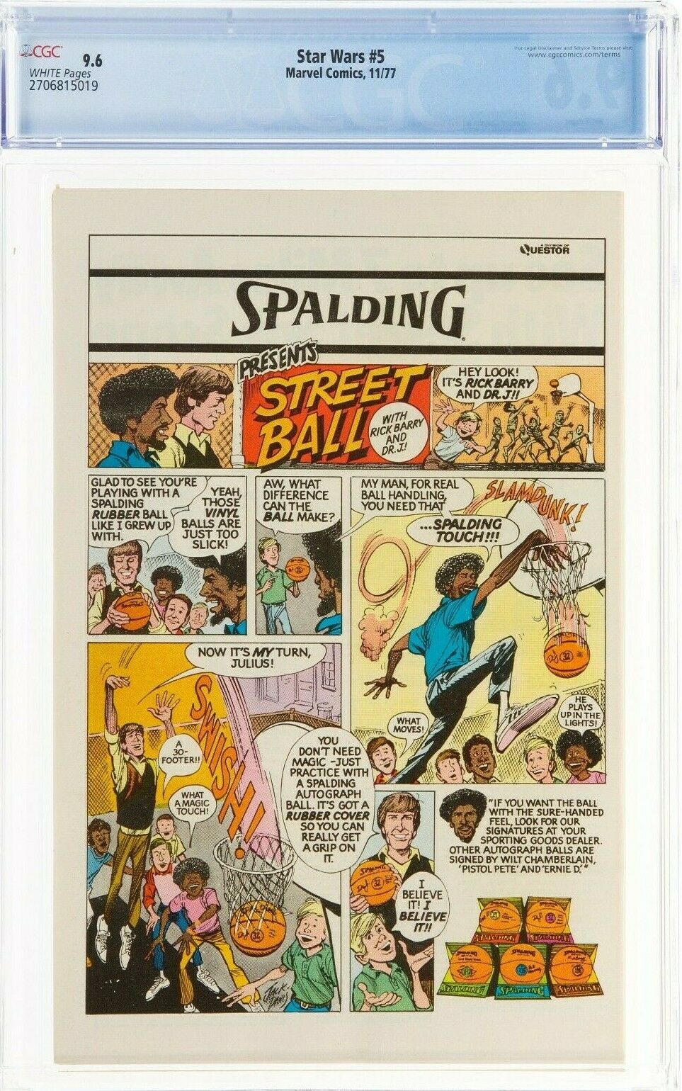 Star Wars #5 CGC 9.6 White Pages - Part 5 of Star Wars A New Hope