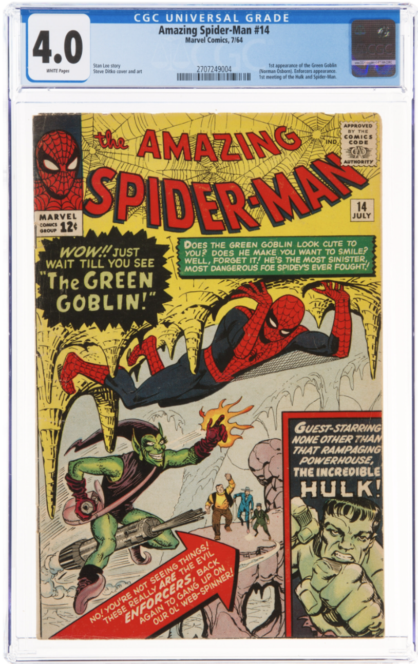 Rare White Pages! Amazing Spider-Man #14 CGC 4.0 - 1st Appearance Green Goblin!