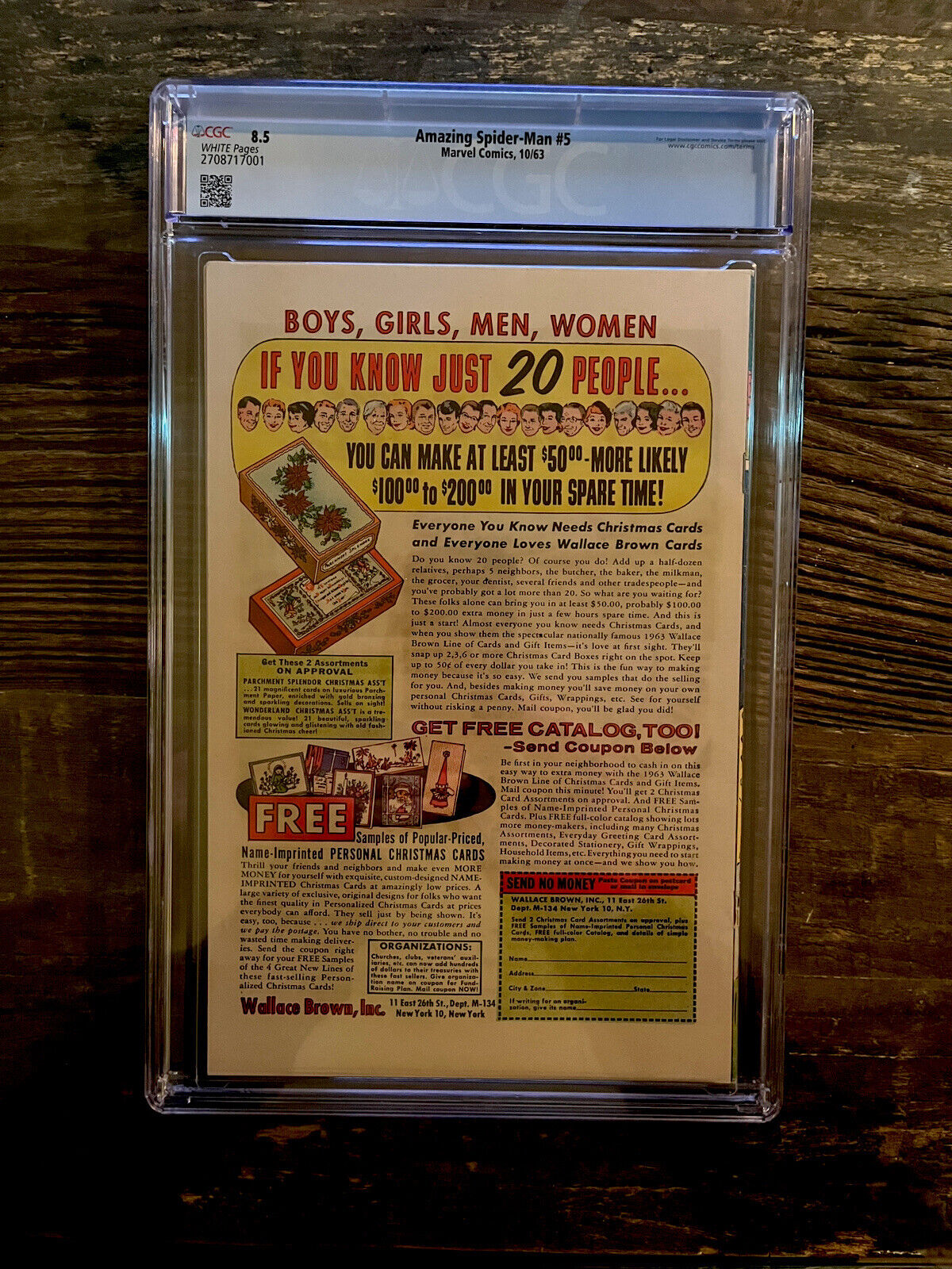 Rare White Pages! Amazing Spider-Man #5 CGC 8.5 - 1st Doctor Doom Spider-man