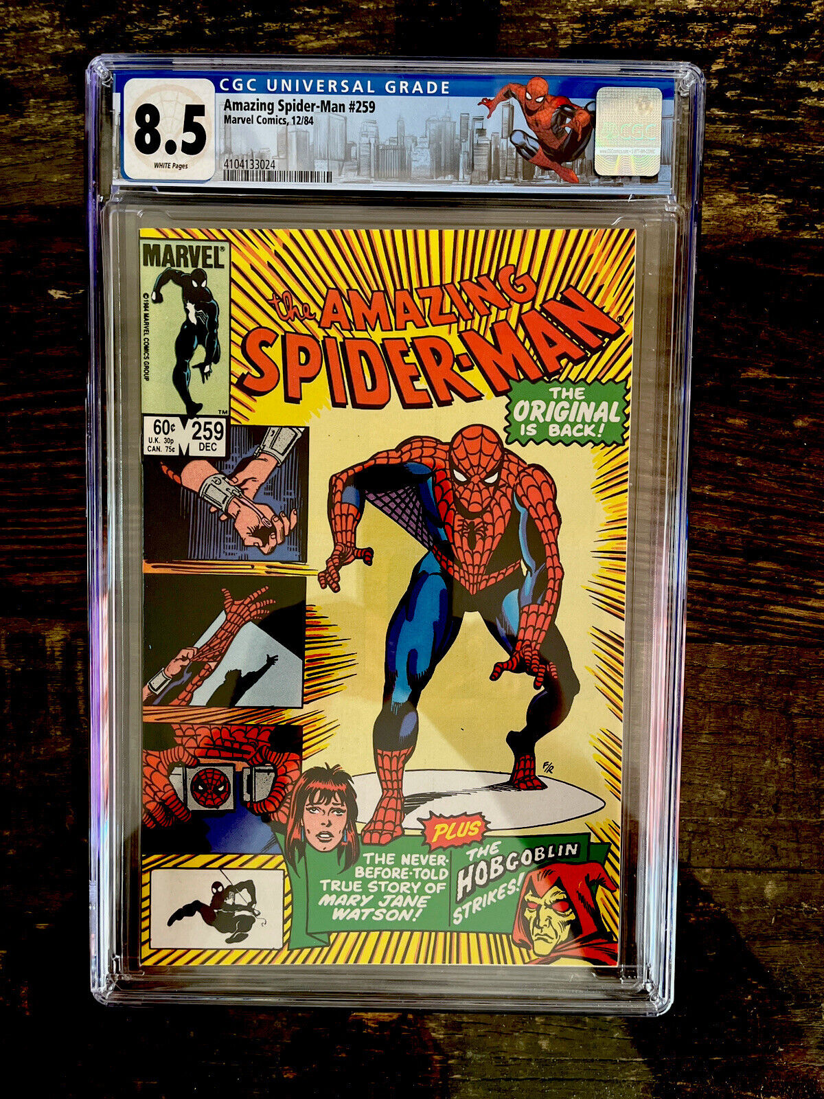 White Pages! Amazing Spider-Man #259 CGC 8.5 Origin of Mary Jane Watson