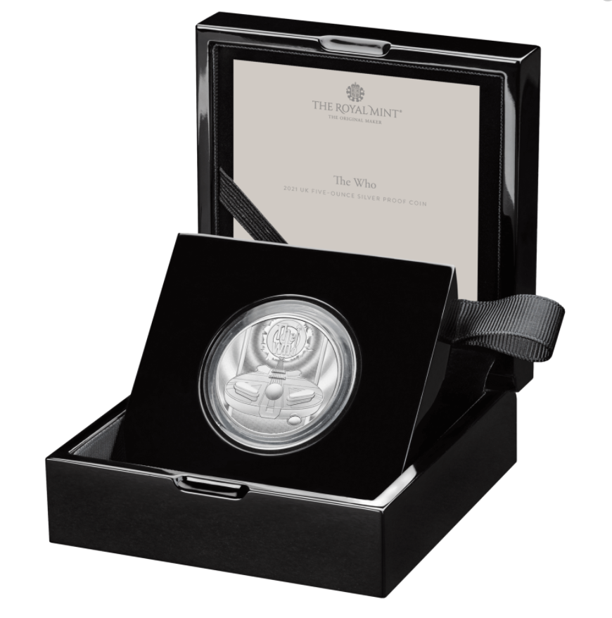 In Stock - The Who 2021 UK Five Ounce Silver Proof Coin