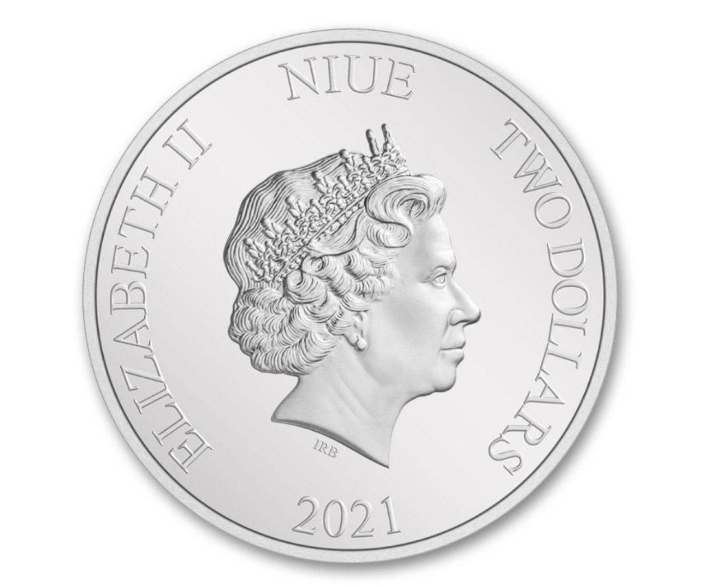 2021 Niue $2 1-oz Silver Star Wars Mandalorian Colorized Gem Proof