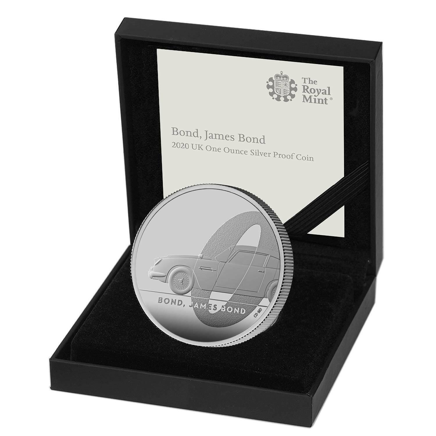 Bond, James Bond 2020 UK 1 Oz Silver Proof Coin