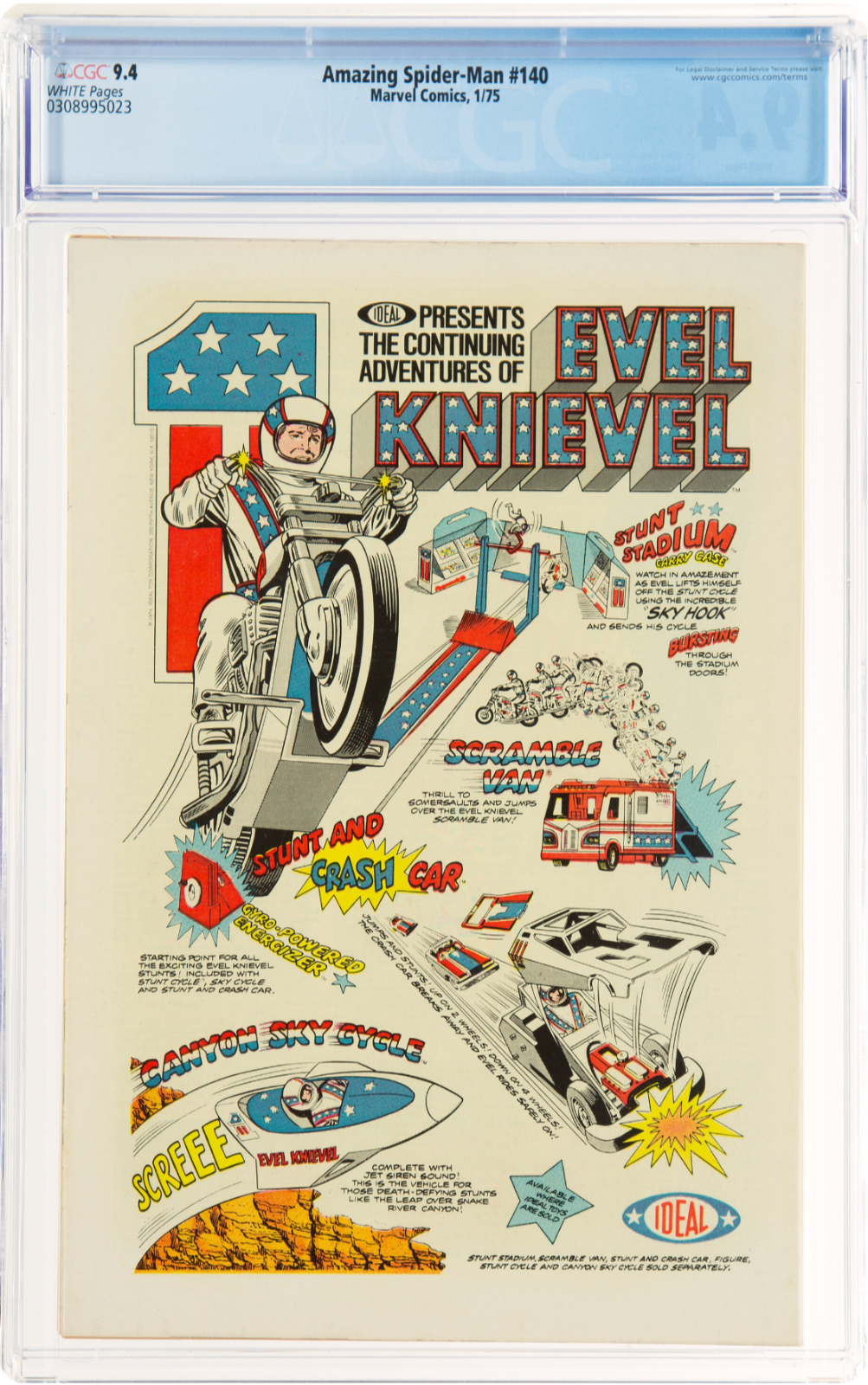 White Pages! Amazing Spider-Man #140 CGC 9.4 Glora Grant, Jackal, Grizzly