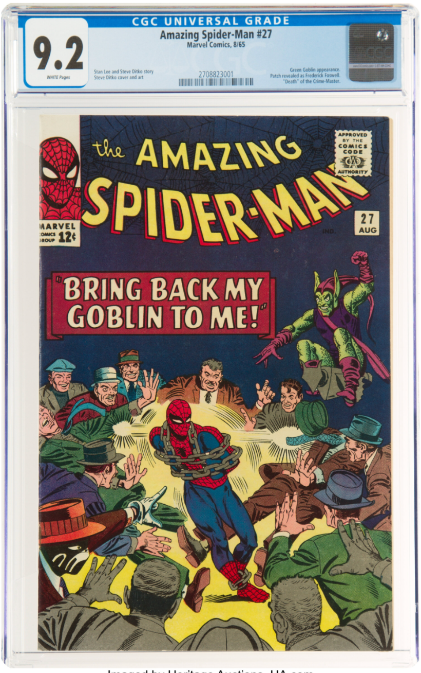 Rare White Pages! Amazing Spider-Man #27 CGC 9.2 - Green Goblin & Crime Master