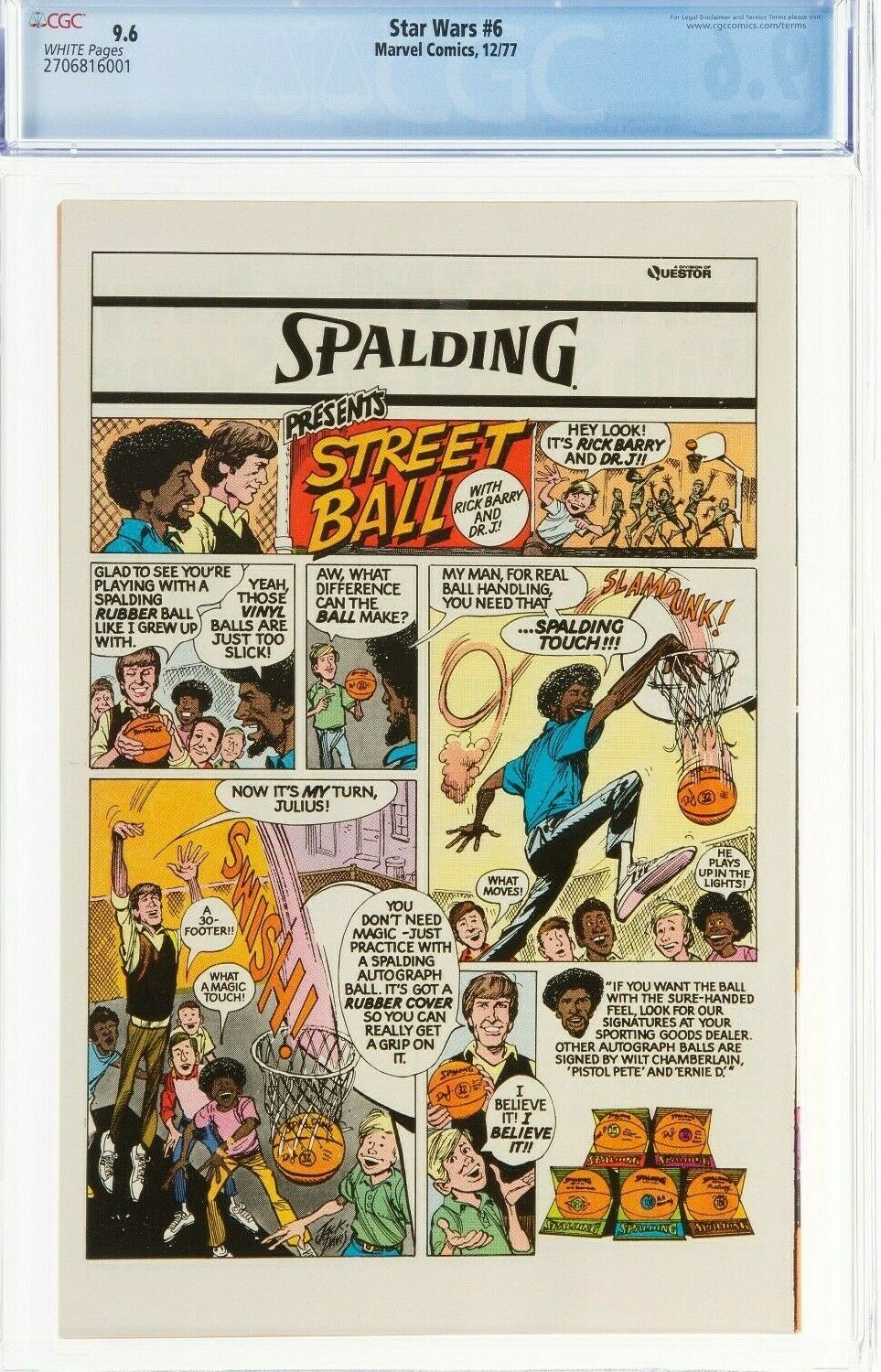 Star Wars #6 CGC 9.6 White Pages - Conclusion to original Star Wars Story