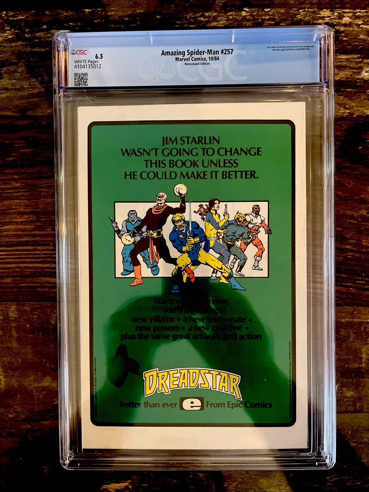 Newsstand White Pages! Amazing Spider-Man #257 CGC 6.5 - 2nd Appearance Puma