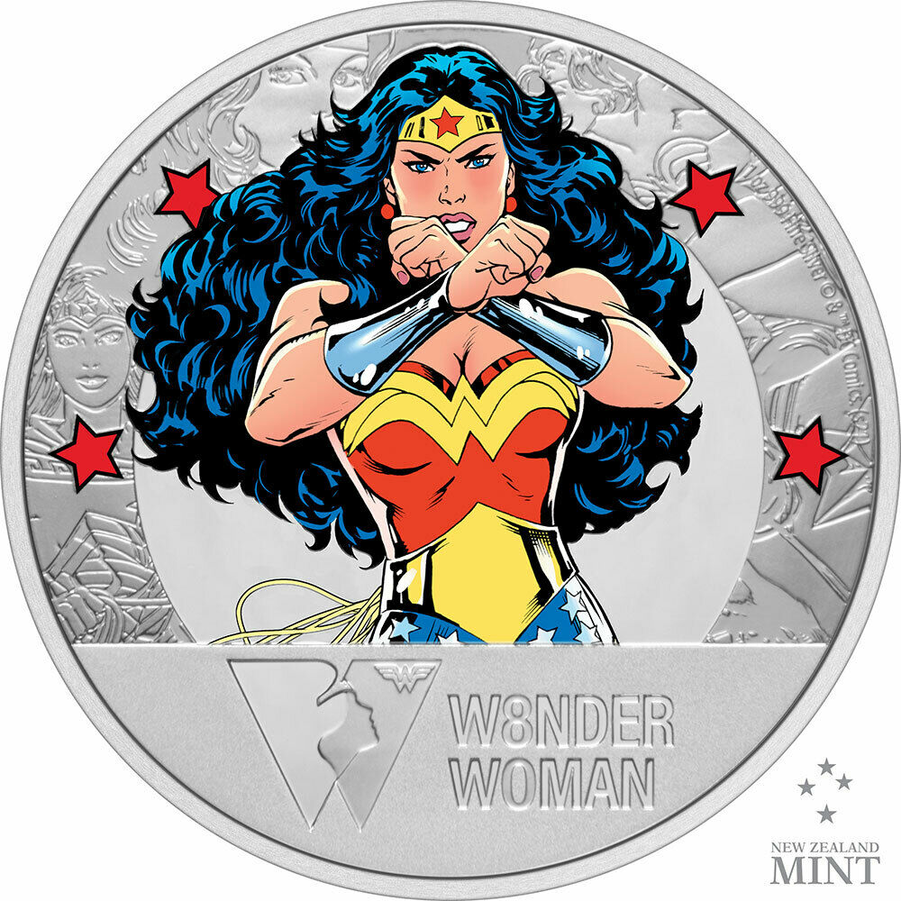 LIMITED EDITION (only 1941 coins) WONDER WOMAN 80th Anniversary 1oz Silver Coin