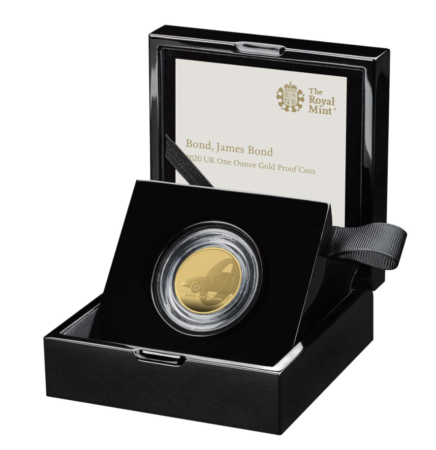 2020 Great Britain 1 oz Gold Proof Bond, James Bond Coin #1