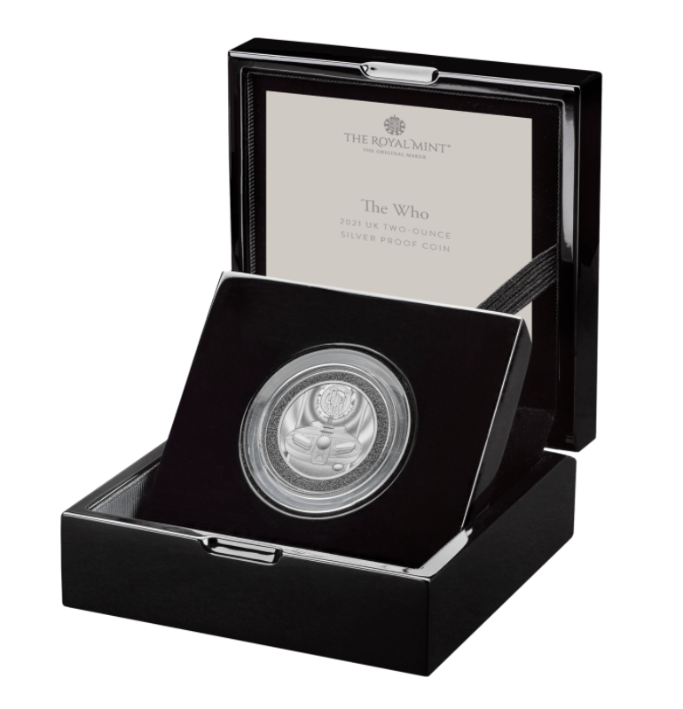 In Stock - The Who 2021 UK Two Ounce Silver Proof Coin - Sold Out at Royal Mint