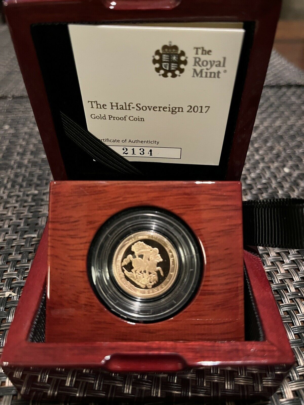 2017 Great Britain Pistrucci Gold Proof Half Sovereign Coin Set Box Coa