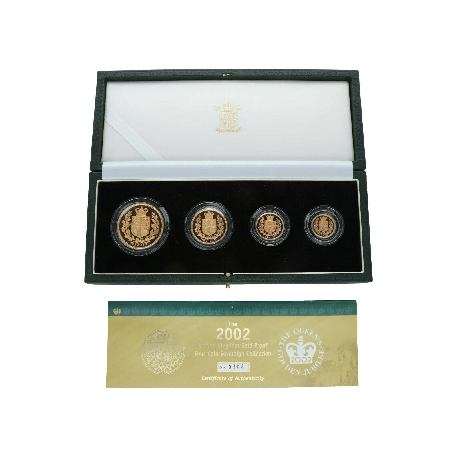 2002 Great Britain 4-Coin Gold Sovereign Proof Set