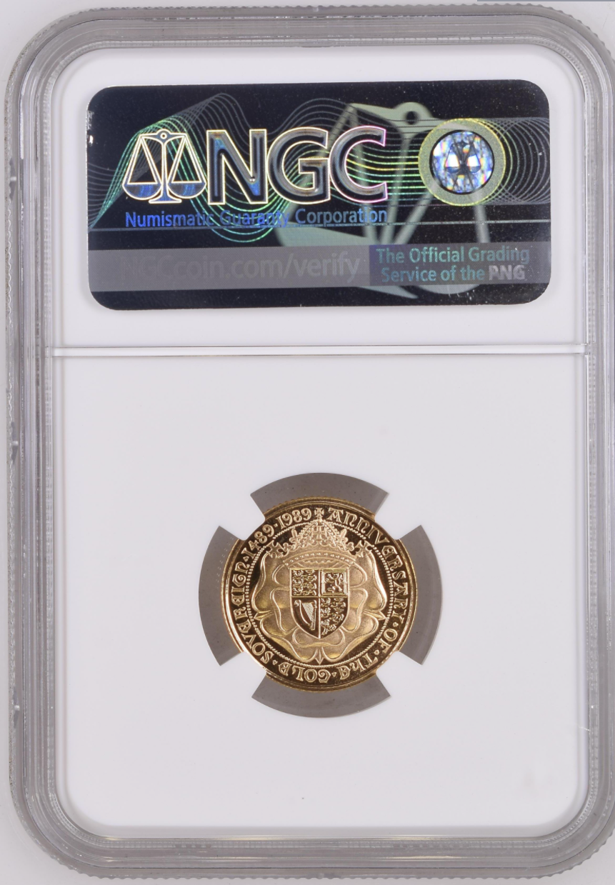 1989 Gold Proof Half Sovereign Tudor Rose 500th Anniversary NGC PF69 Ultra Cameo