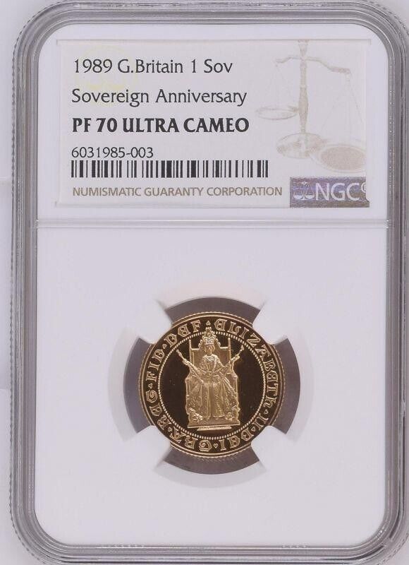 1989 Gold Sovereign 500th Anniversary Proof NGC PF 70 ULTRA CAMEO