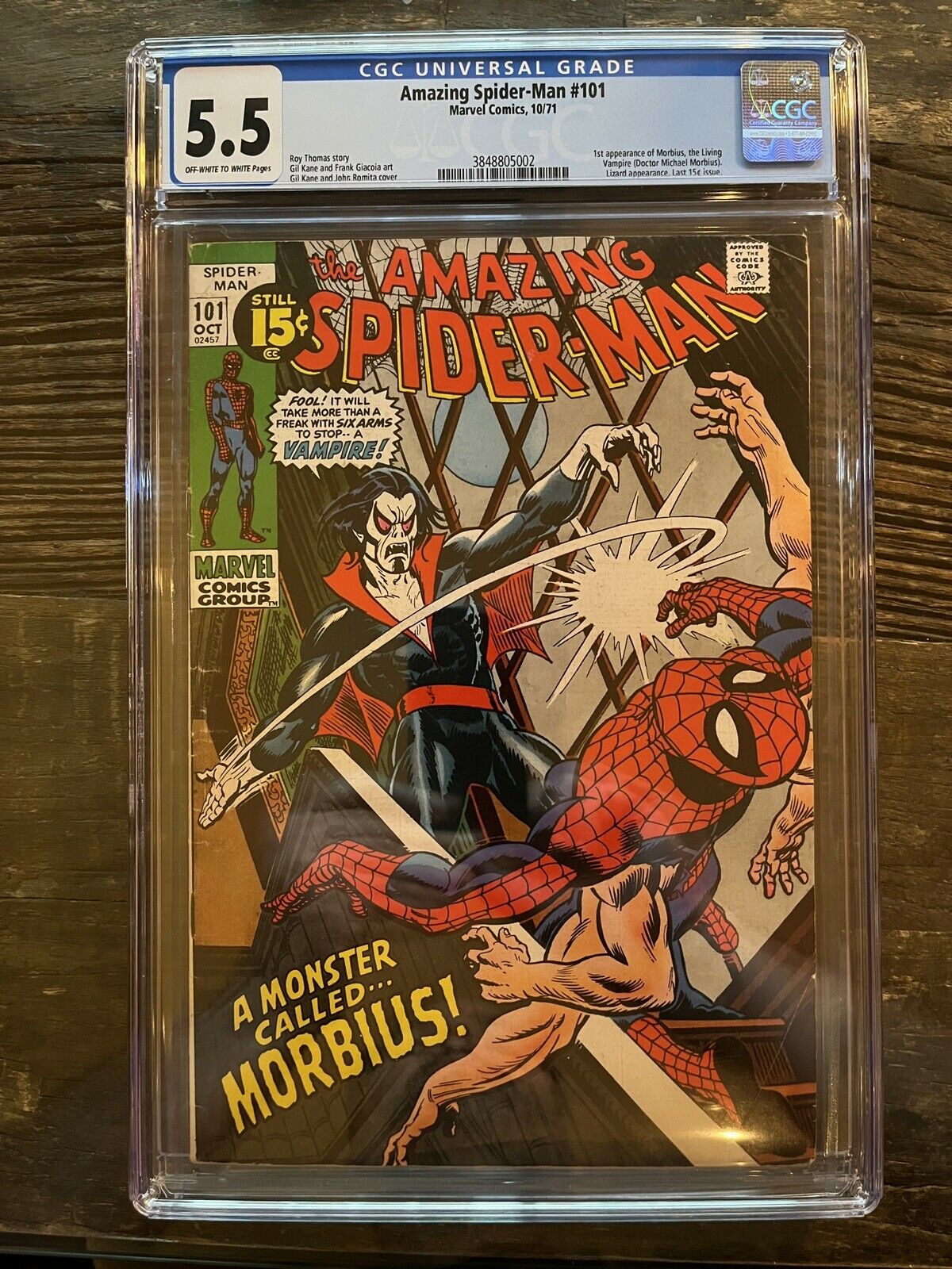 White Pages! Amazing Spider-Man #101 CGC 5.5 1st Morbius!