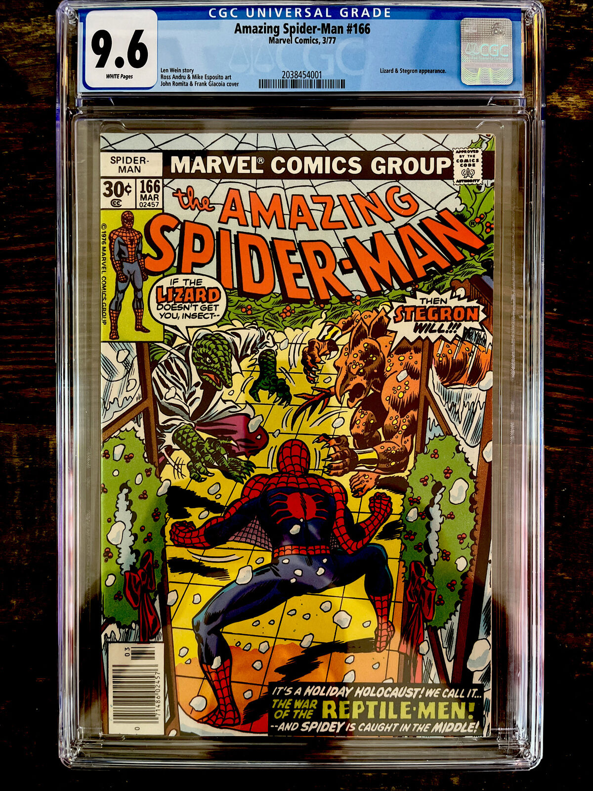 White Pages! Amazing Spider-Man #166 CGC 9.6 - Lizard & Stegron