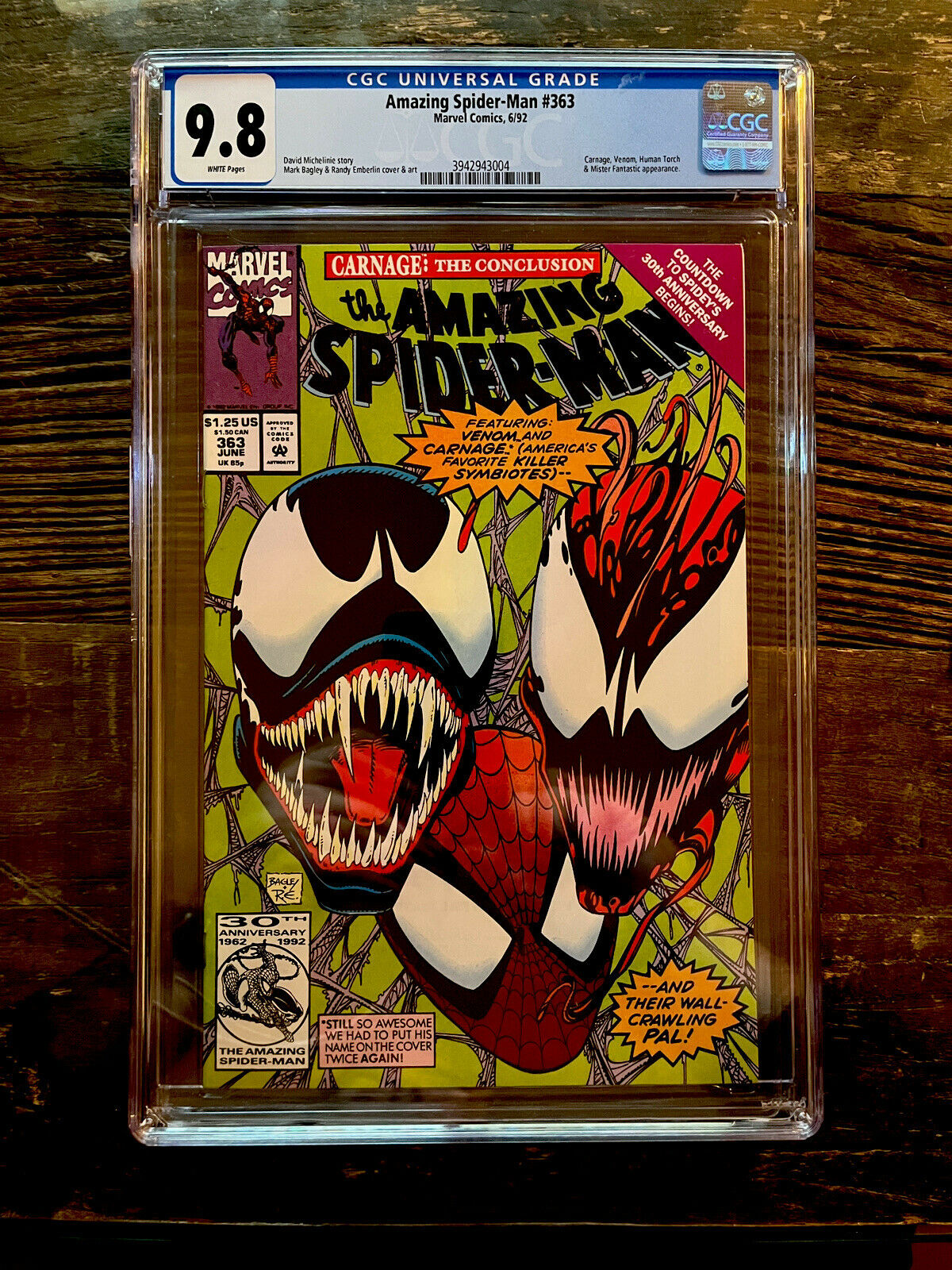 White Pages! Amazing Spider-Man #363 CGC 9.8 - Carnage & Venom