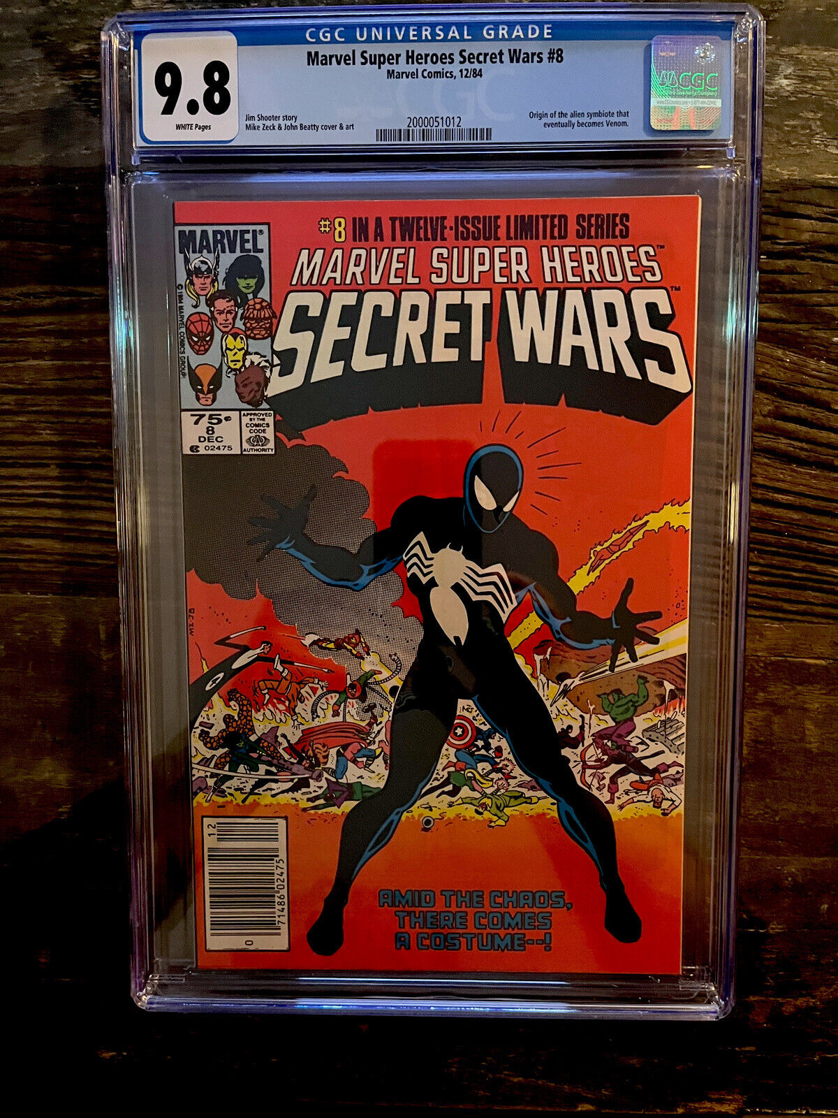 White Pages Newsstand! Marvel Secret Wars #8 CGC 9.8 - Origin Black Costume
