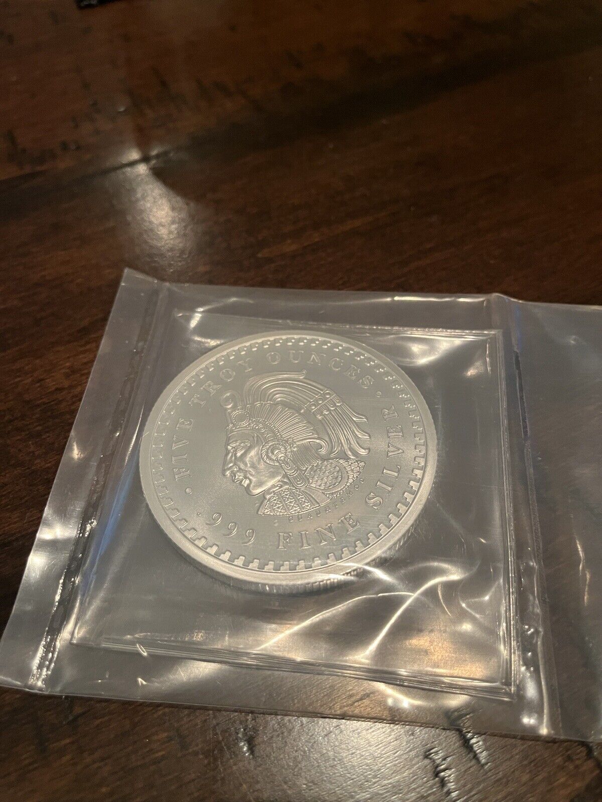 5 oz. Golden State Mint Silver Round Aztec Calendar .999 Fine