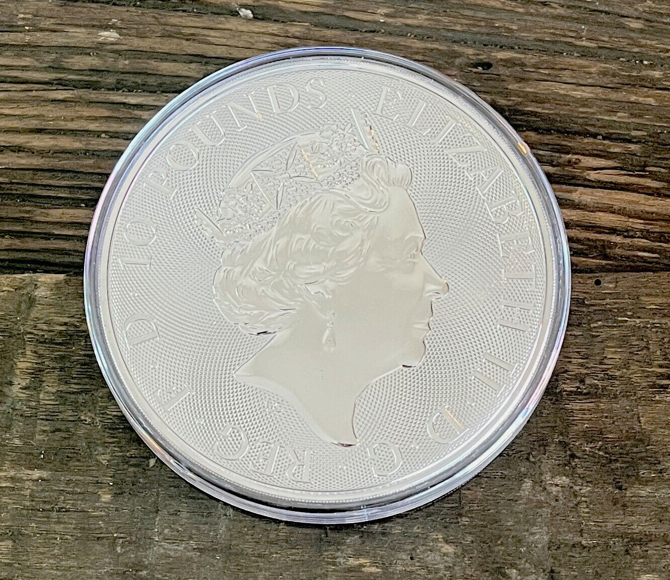 2020 Great Britain 10 oz Silver Queen's Beasts The Yale - In Capsule