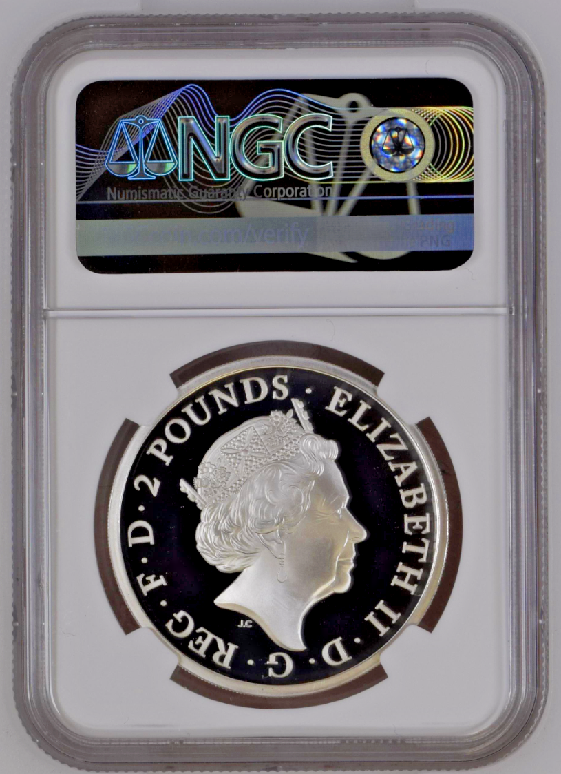 2021 GB 1 oz Silver Queen's Beasts Collector Proof NGC PF70 UC (w/Box & COA)