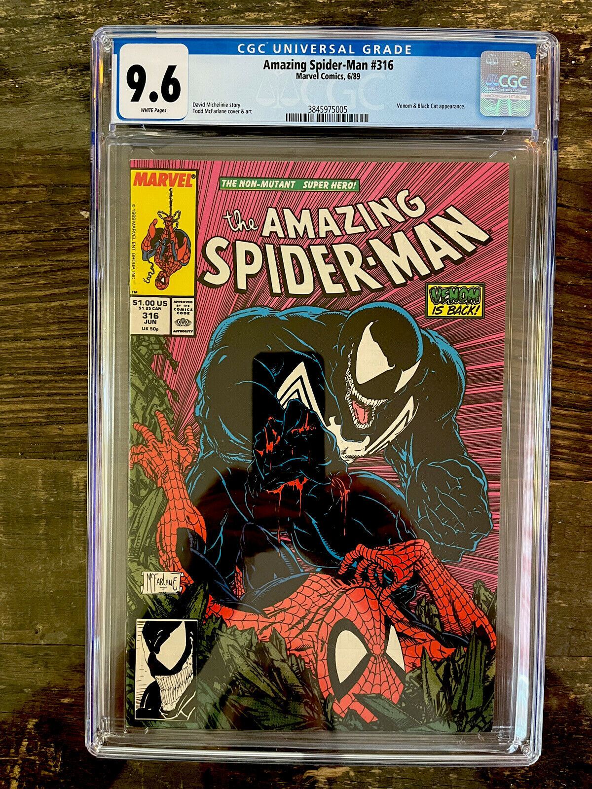 White Pages! Amazing Spider-Man #316 CGC 9.6 Venom & Black Cat appearance