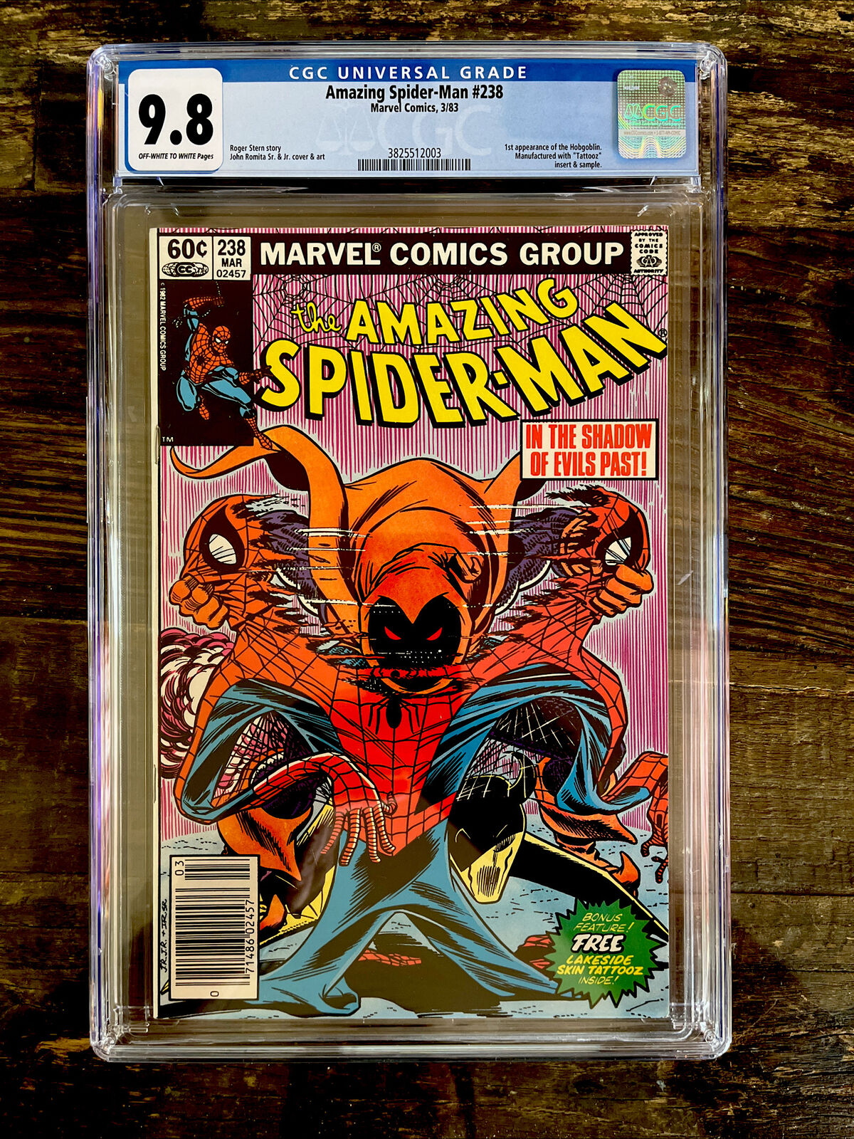 Newsstand! Amazing Spider-Man #238 CGC 9.8 w/ Tattooz - 1st Hobgoblin!