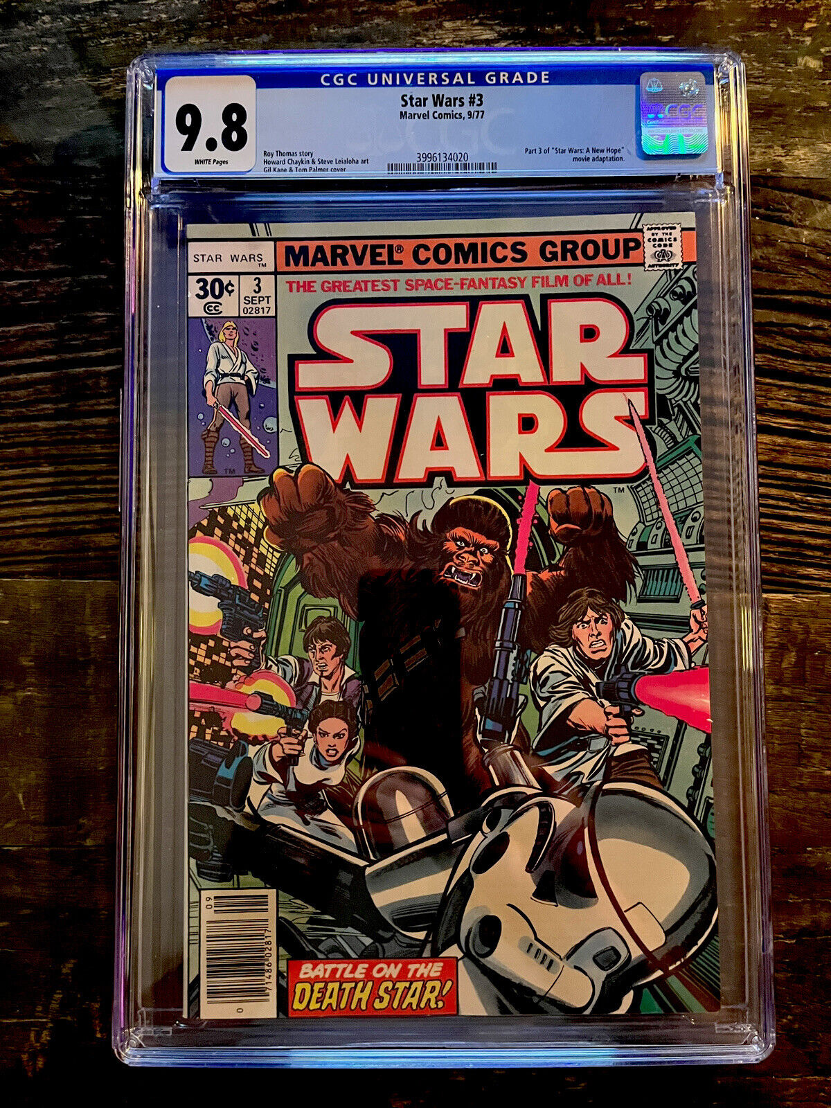 Star Wars #3 CGC 9.8 White Pages - Part 3 of Star Wars Original Story