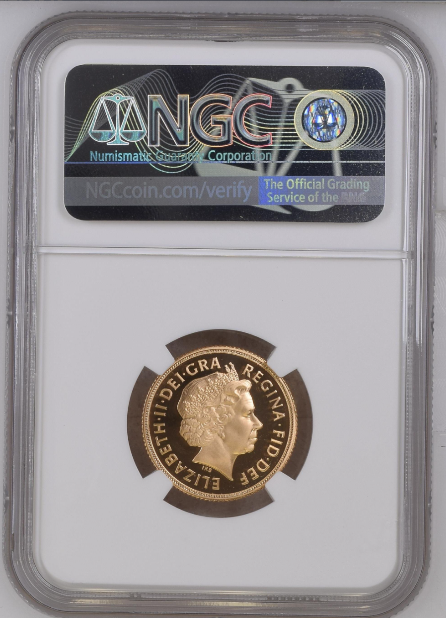 2005 Great Britain St George Gold Proof Full Sovereign Coin NGC PF69 Ultra Cameo