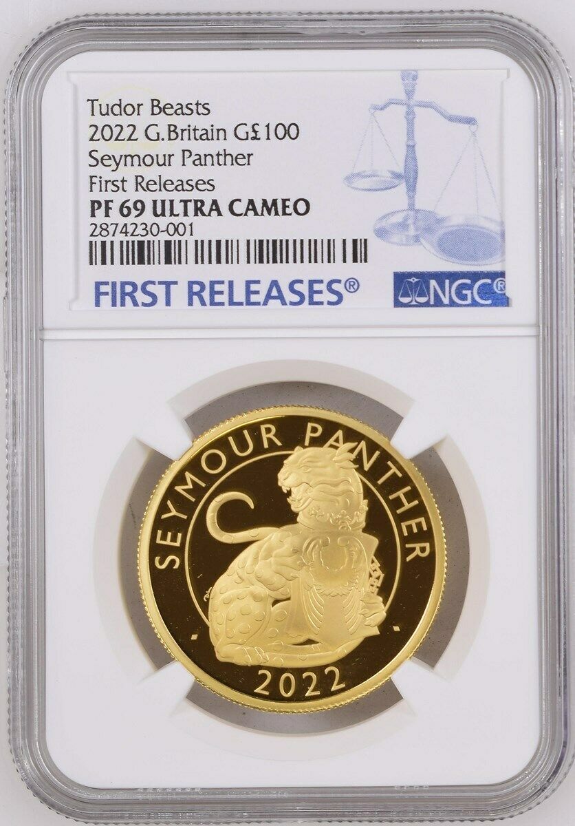 Tudor Beast Seymour Panther 2022 UK 1 oz Gold Proof NGC PF69 UC First Releases