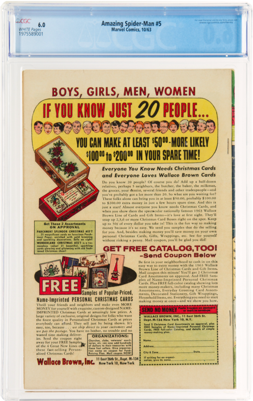 Rare White Pages! Amazing Spider-Man #5 CGC 6.0 - 1st Doctor Doom!