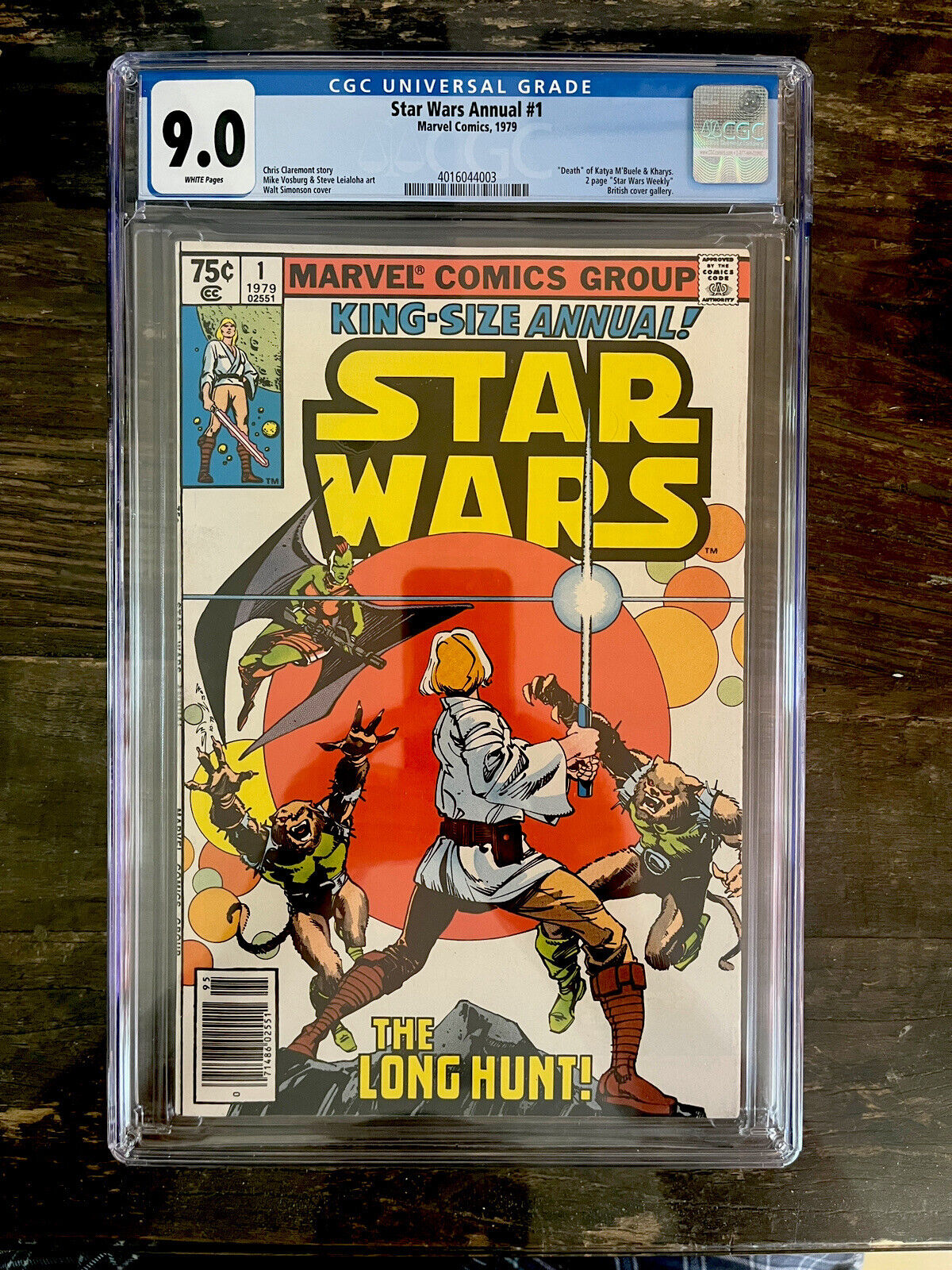 Rare Newsstand White Pages! Star Wars Annual #1 CGC 9.0 White Pages 1979