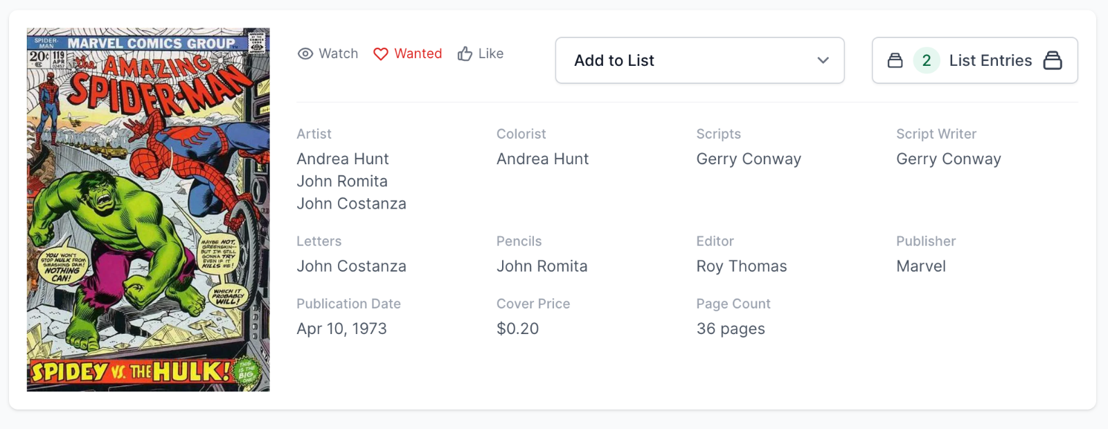 Rare White Pages! Amazing Spider-Man #119 CGC 9.4 Hulk Appearance