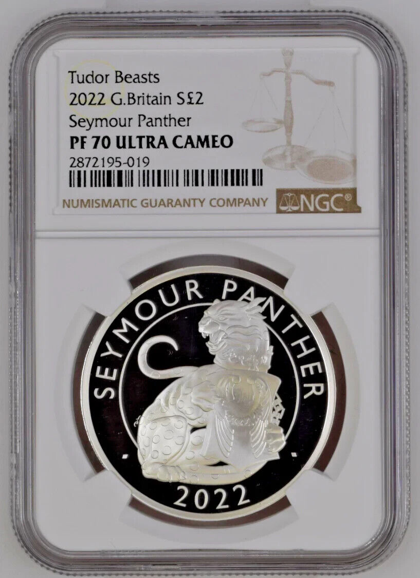 Royal Tudor Beasts Seymour Panther 2022 1oz Silver Proof NGC PF70