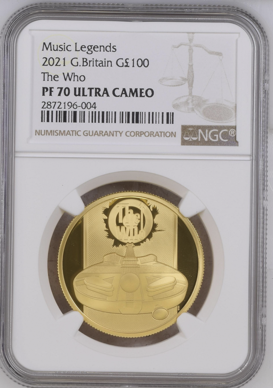 2021 G.Britain G100P The Who 1 oz Gold Proof NGC PF70 Ultra Cameo